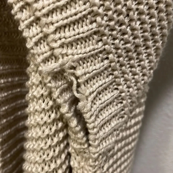 ZARA Knit woman’s open knit cardigan in oatmeal - Picture 9 of 9